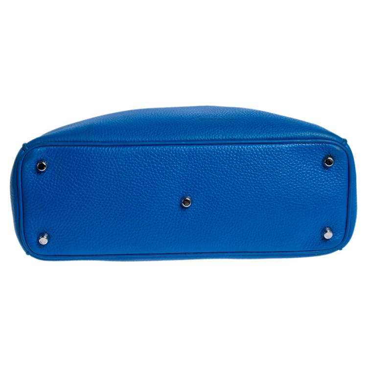 Pre Owned Dior Blue Leather Medium Diorissimo Shopper Tote