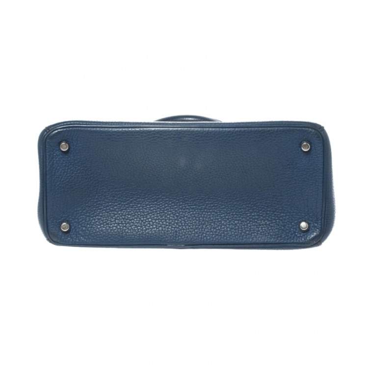 Pre Owned Dior Blue Leather Medium Be Dior Top Handle Bag