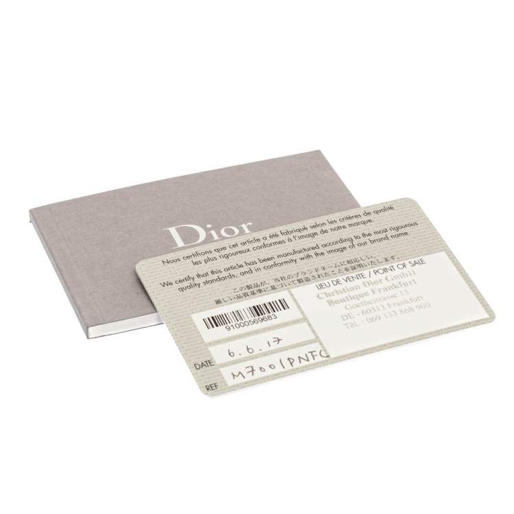 Pre Owned Dior Metallic Silver Leather Medium Diorever Bag