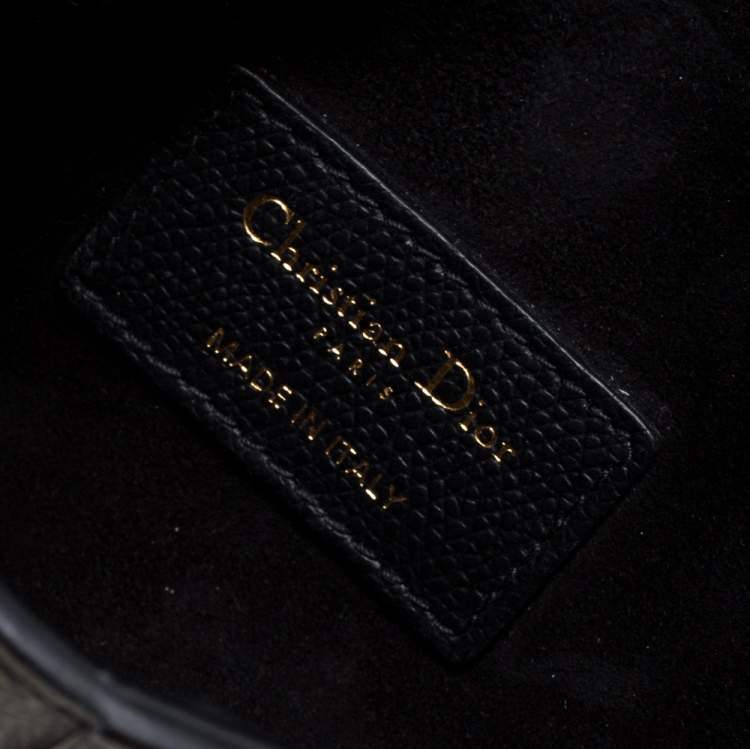 Pre Owned Dior Black Leather Saddle Belt Bag