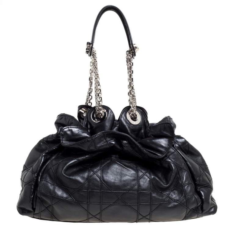 مملوكة مسبقًا Dior Black Cannage Leather Le Trente Hobo