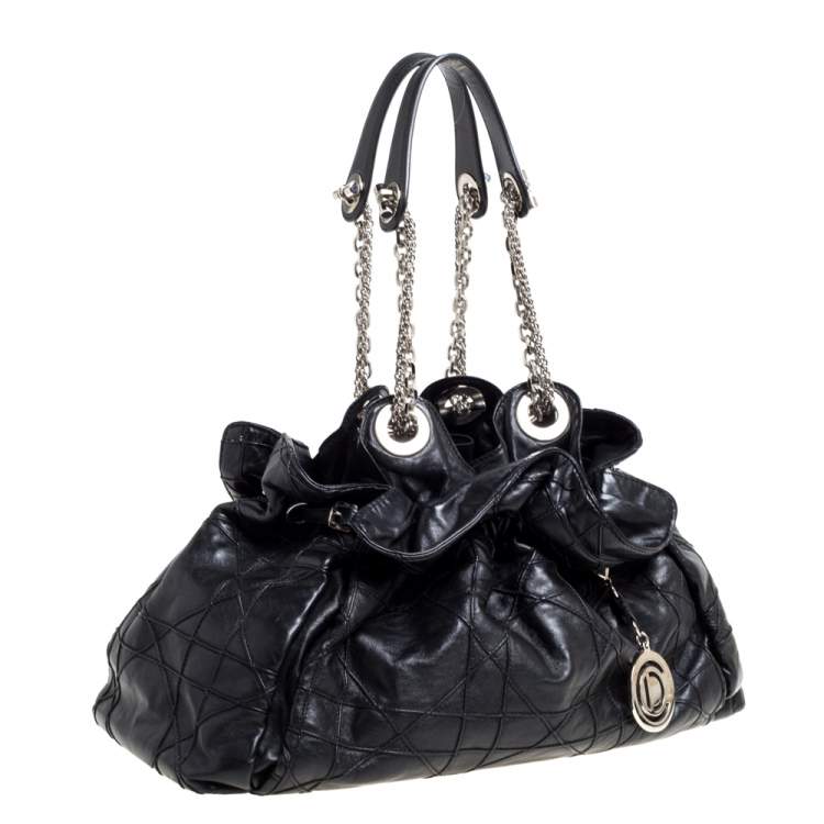 مملوكة مسبقًا Dior Black Cannage Leather Le Trente Hobo