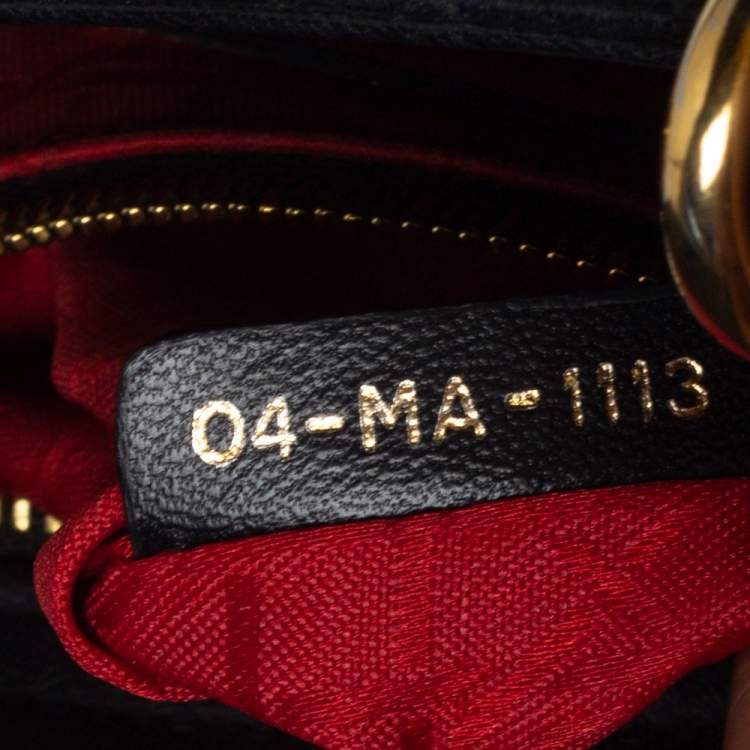 Pre Owned Dior Black Leather Mini Lady Dior Tote