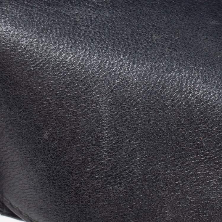 Pre Owned Dior Black Leather Mini Lady Dior Tote
