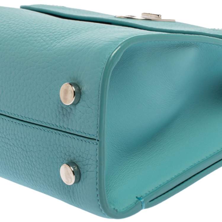 Pre Owned Dior Light Blue Leather Mini Diorever Bag