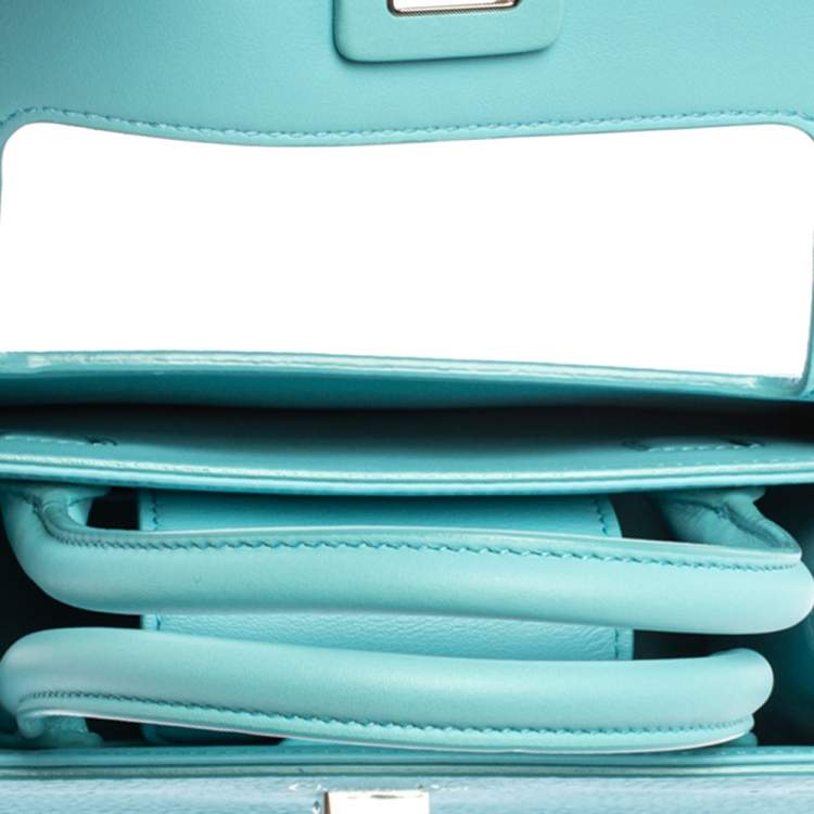 Pre Owned Dior Light Blue Leather Mini Diorever Bag