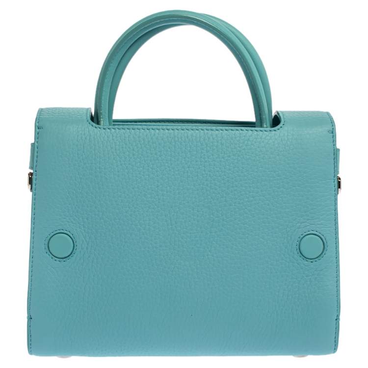 Pre Owned Dior Light Blue Leather Mini Diorever Bag