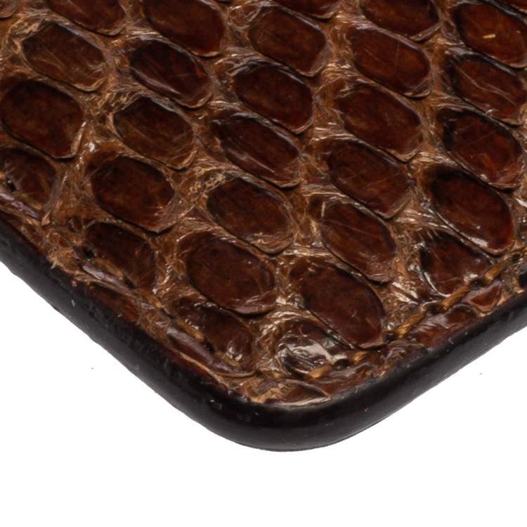 Pre Owned Dior Multicolor Python and Leather Lady Dior Card Holder