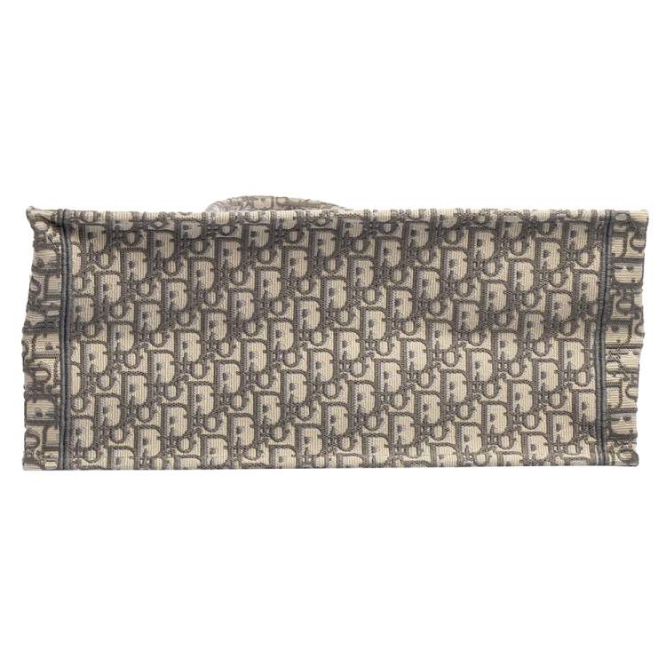 Pre Owned Dior Grey Oblique Canvas Book Tote