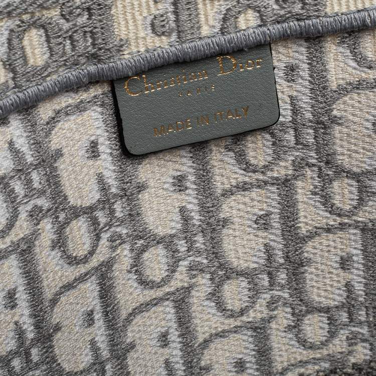 Pre Owned Dior Grey Oblique Canvas Book Tote