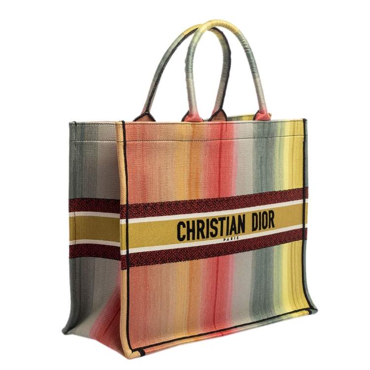 Pre Owned Dior Multicolor Dioraura Canvas Book Tote