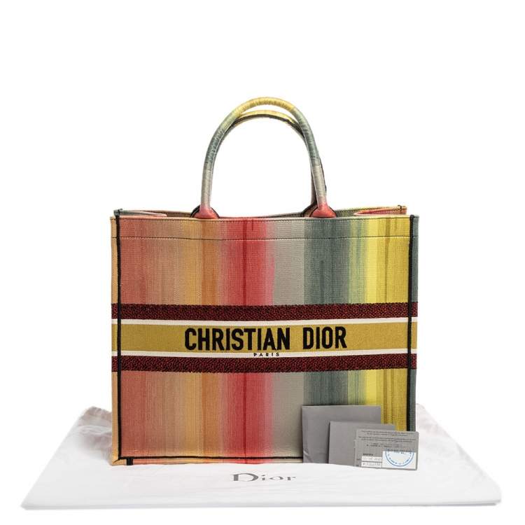 Pre Owned Dior Multicolor Dioraura Canvas Book Tote