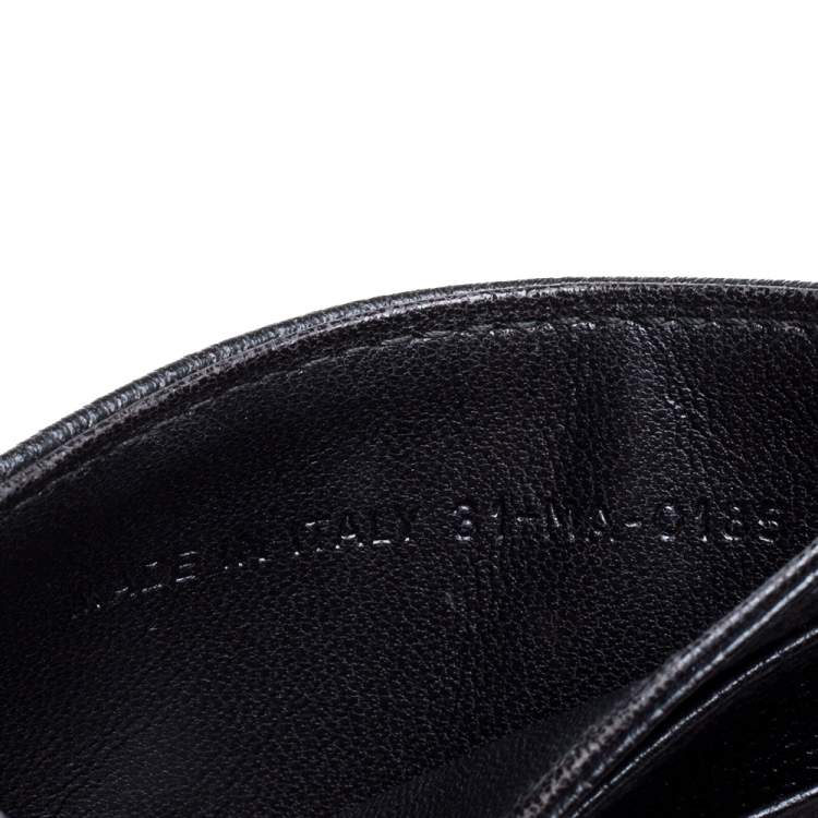 Pre Owned Dior Black Leather Diorama Card Holder