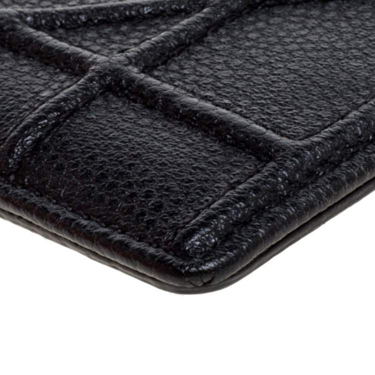 Pre Owned Dior Black Leather Diorama Card Holder