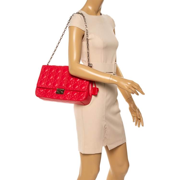 Christian Dior Red Leather Be Dior Small Flap Bag  Yoogis Closet