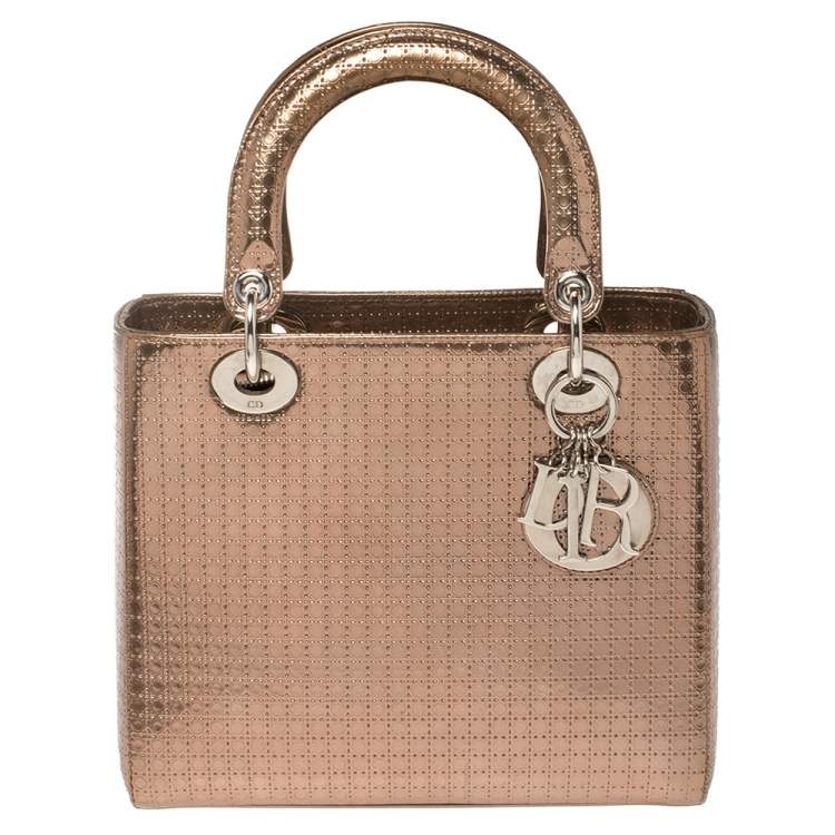 rose gold dior bag