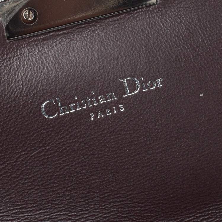 Pre Owned Dior Beige Patent Leather Miss Dior Promenade Chain Pouch