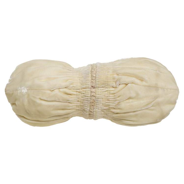 Pre Owned Dior Cream Velvet and Python Karenina Top Handle Bag