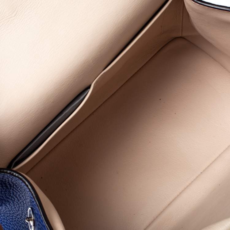 Pre Owned Dior Blue Leather Small Be Dior Flap Top Handle Bag