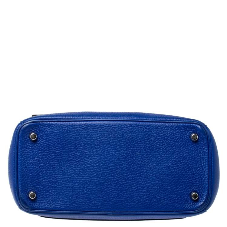 Pre Owned Dior Blue Leather Small Be Dior Flap Top Handle Bag