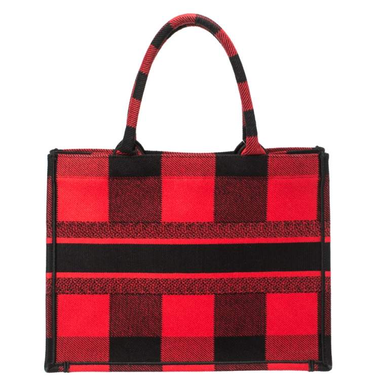 dior checkered tote