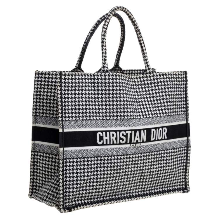 Pre Owned Dior Black/White Canvas Book Tote