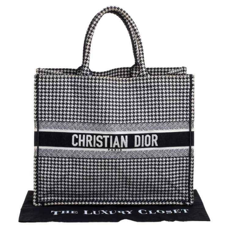 Pre Owned Dior Black/White Canvas Book Tote