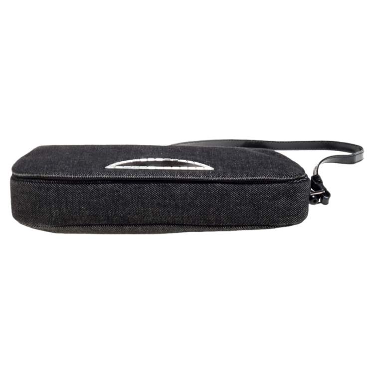 Pre Owned Dior Black Denim Malice Shoulder Bag
