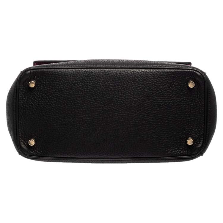 Pre Owned Dior Black Leather Small Be Dior Flap Top Handle Bag