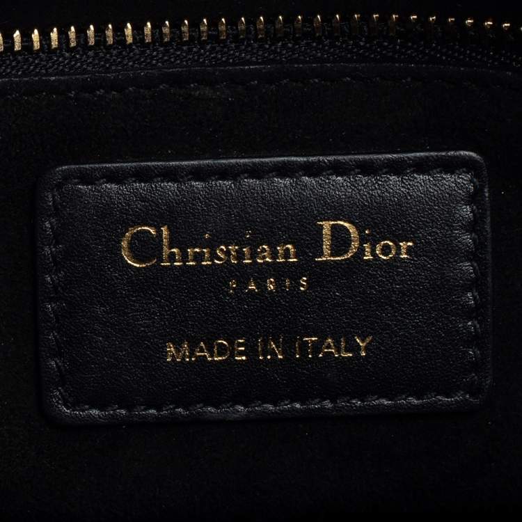Pre Owned Dior Multicolor Leather Mini Beaded Fringe Lady Dior Tote