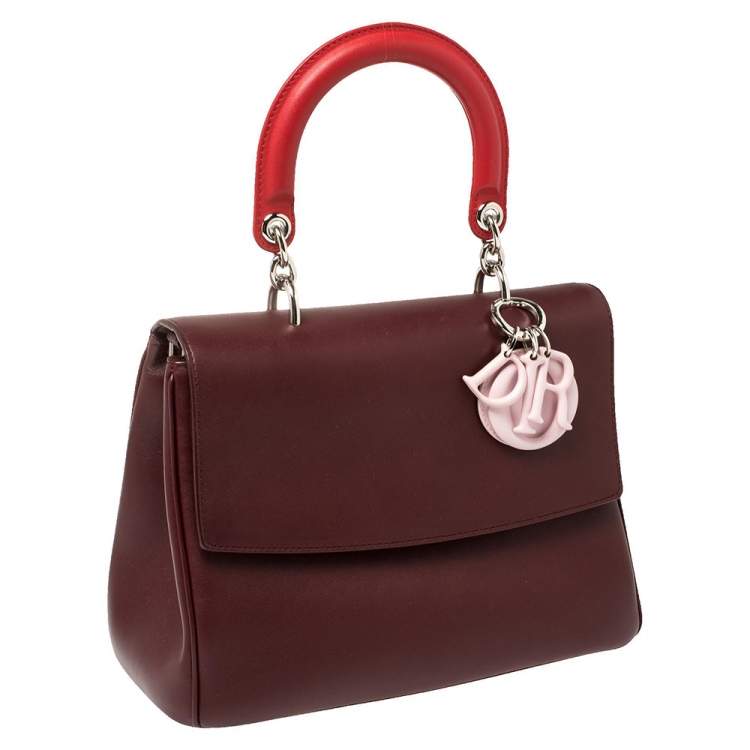 مملوكة مسبقًا Dior Tri Color Leather Small Be Dior Flap Top Handle Bag