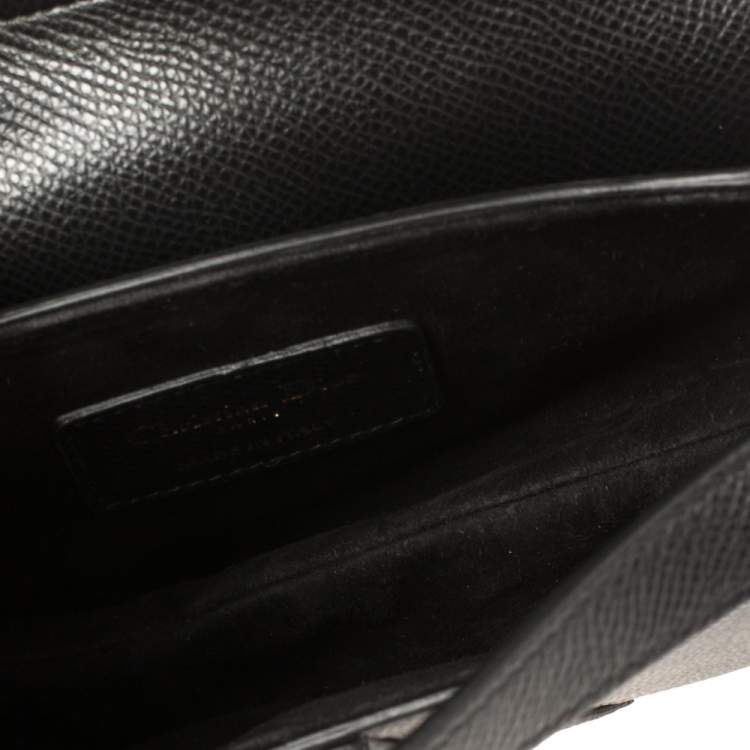 مملوكة مسبقًا Dior Black Leather Mini Saddle Bag