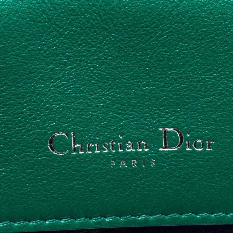 Pre Owned Dior Blue Ostrich Medium Be Dior Flap Top Handle Bag