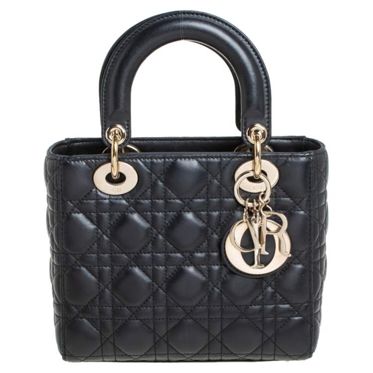 Dior Black Leather Small My Lady Dior Tote Dior TLC