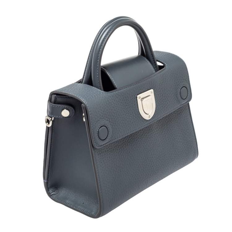 مملوكة مسبقًا Dior Grey Pebbled Leather Mini Diorever Tote