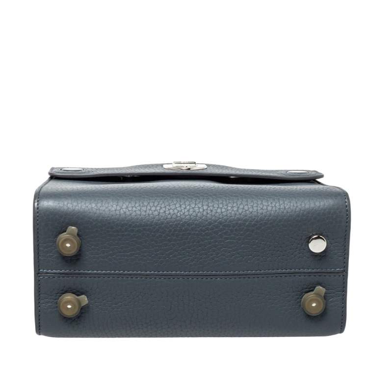 مملوكة مسبقًا Dior Grey Pebbled Leather Mini Diorever Tote
