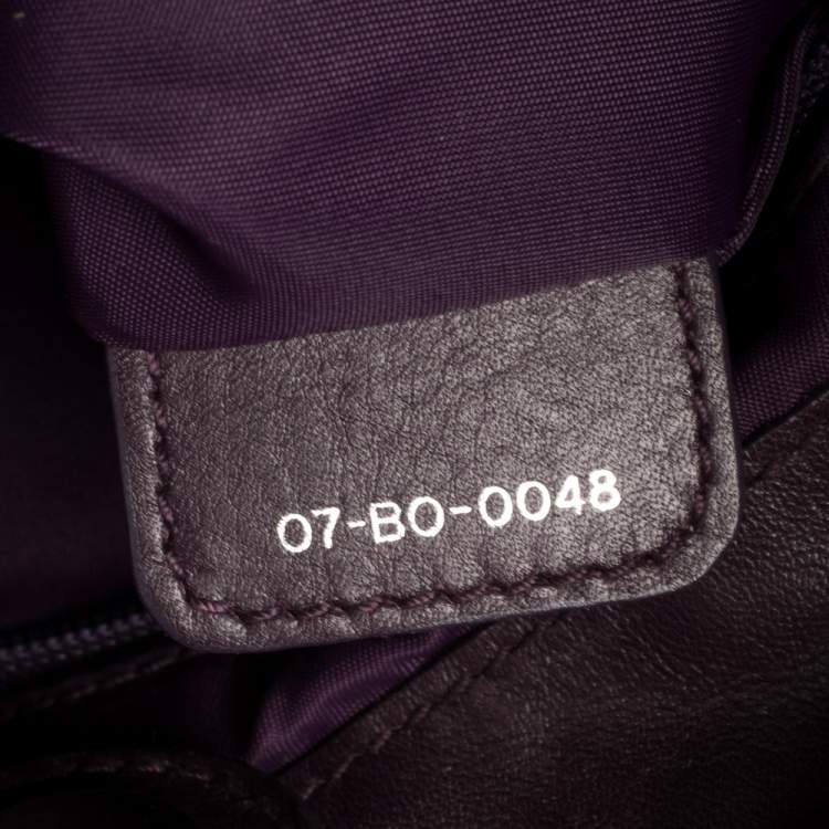Pre Owned Dior Purple Cannage Satin Small Charming Hobo