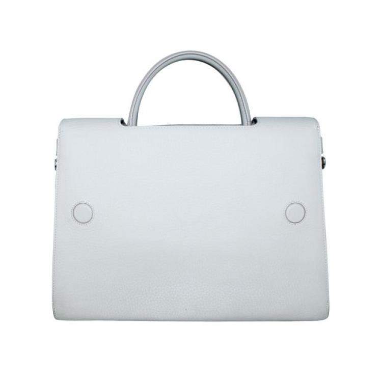 Pre Owned Dior White Leather Diorever Medium Top Handle Bag 