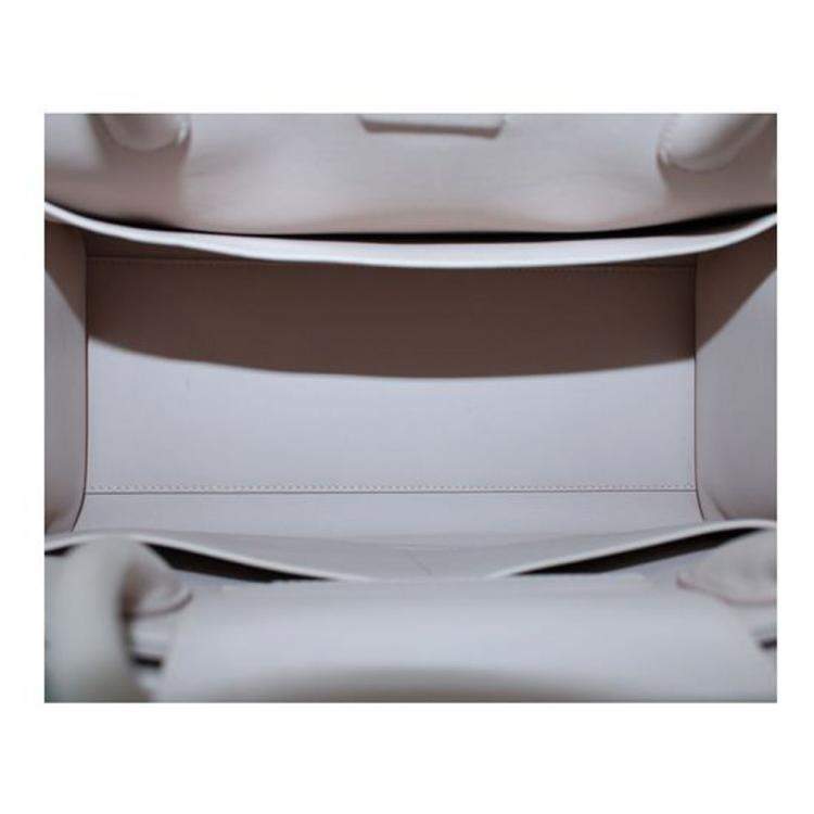 Pre Owned Dior White Leather Diorever Medium Top Handle Bag 