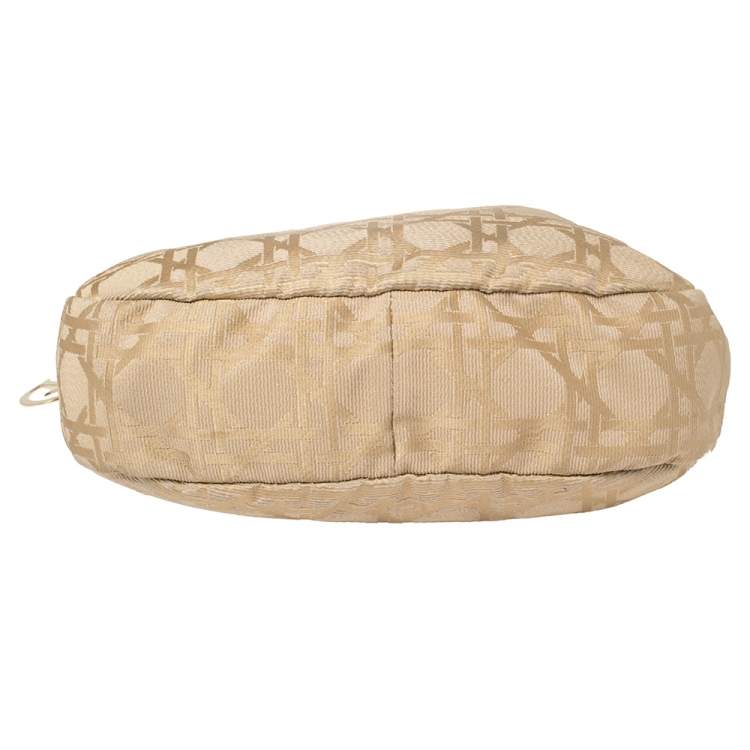 Pre Owned Dior Beige Cannage Canvas Lady Dior Hobo