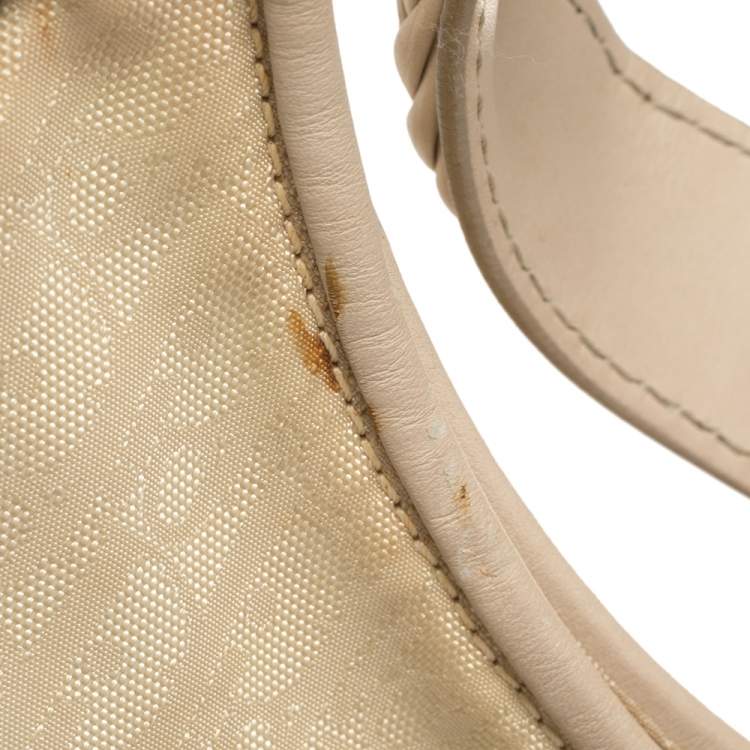 Pre Owned Dior Cream Oblique Canvas and Leather Ethnic Hobo