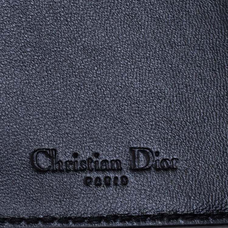 Pre Owned Dior Black Cannage Leather Lady Dior Long Bifold Wallet