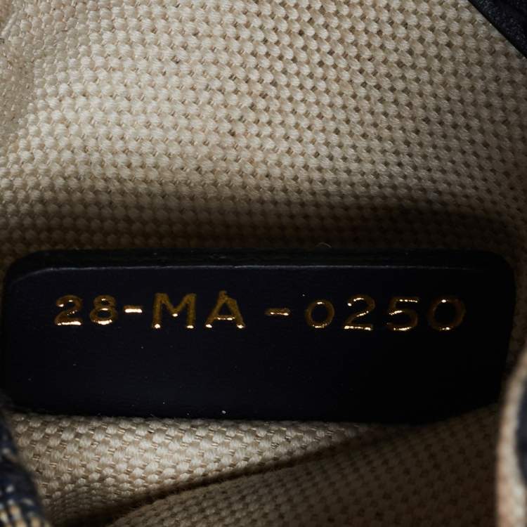 Pre Owned Dior Blue Diorissimo Canvas and Leather Mini Saddle Shoulder Bag