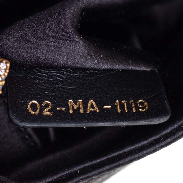 Pre Owned Dior Black Satin Mini Saddle Shoulder Bag