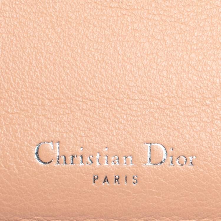 Pre Owned Dior Plum Leather Voyager Bifold Continental Wallet