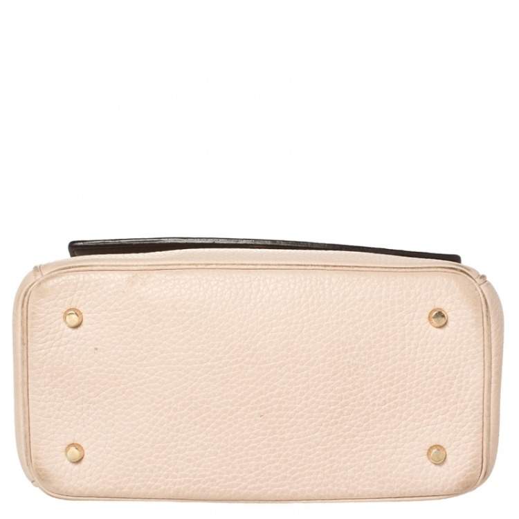 Pre Owned Dior Powder Pink Leather Mini Be Dior Top Handle Bag