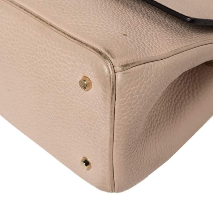 Pre Owned Dior Powder Pink Leather Mini Be Dior Top Handle Bag