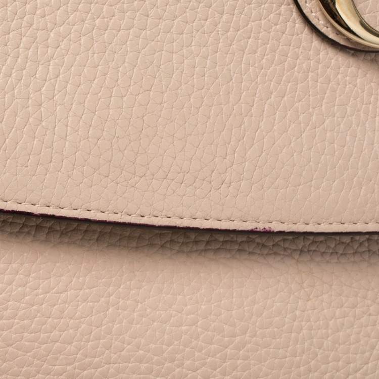 Pre Owned Dior Powder Pink Leather Mini Be Dior Top Handle Bag
