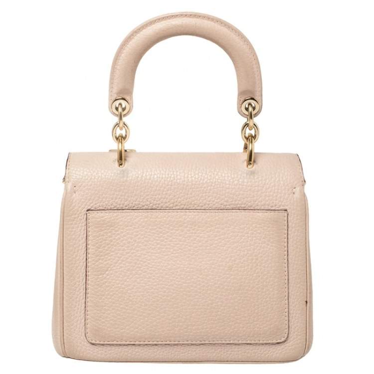 Pre Owned Dior Powder Pink Leather Mini Be Dior Top Handle Bag