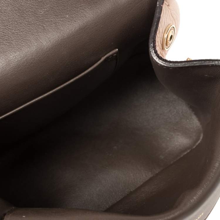 Pre Owned Dior Powder Pink Leather Mini Be Dior Top Handle Bag